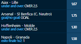 scommesse pronte Europa League 2021-02-25