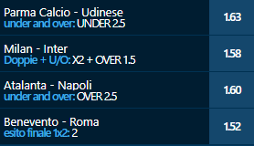 scommesse pronte Serie a 2021-02-21
