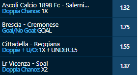 scommesse pronte Serie b 2021-02-20