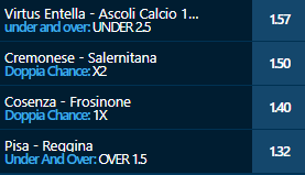 scommesse pronte Serie b 2021-03-06