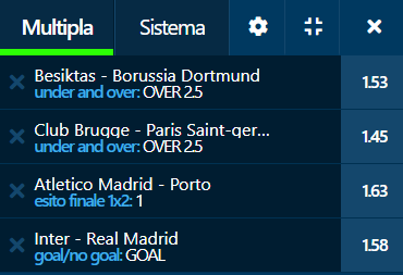 scommesse pronte Champions League 2021-09-14