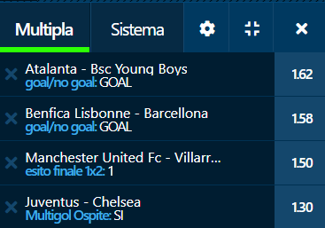 scommesse pronte Champions League 2021-09-28