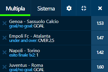 scommesse pronte Serie a 2021-10-16