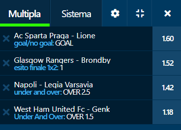 scommesse pronte Europa League 2021-10-21