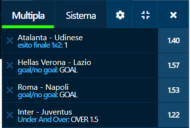 scommesse pronte Serie a 2021-10-23