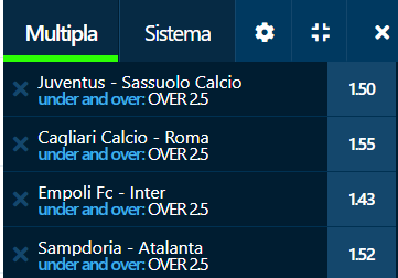 scommesse pronte Serie a 2021-10-27