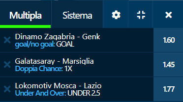 scommesse pronte Europa League 2021-11-25