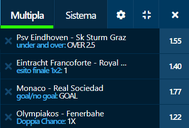 scommesse pronte Europa League 2021-11-25