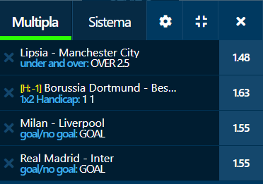 scommesse pronte Champions League 2021-12-07