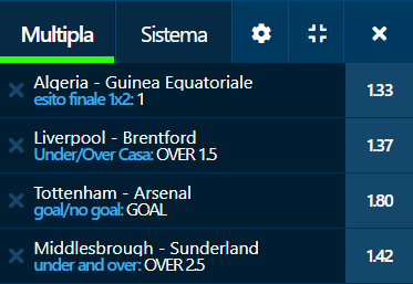 scommesse pronte di oggi 2022-01-16