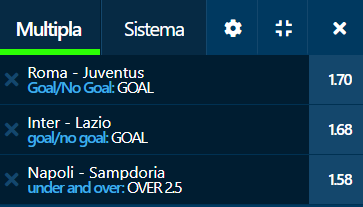 scommesse pronte Serie a 2022-01-09