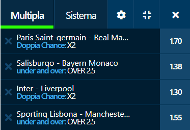 scommesse pronte Champions League 2022-02-15