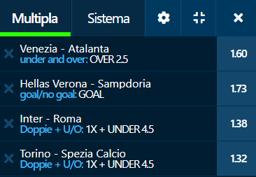 schedina serie a 23-04-22