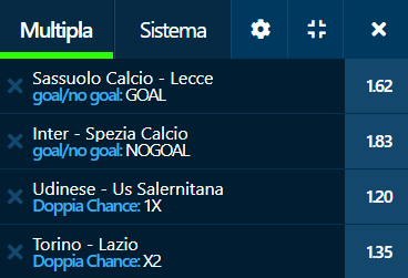 scommesse pronte Serie a 2022-08-20