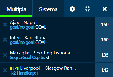 scommesse pronte Champions League 2022-10-04