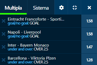 scommesse pronte Champions League 2022-09-06