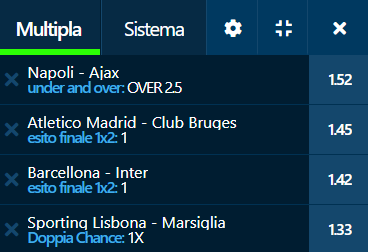 scommesse pronte Champions League 2022-10-11