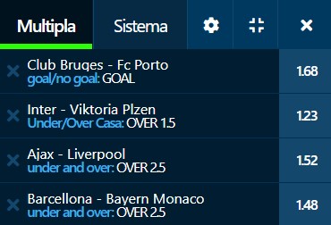 scommesse pronte Champions League 2022-10-25