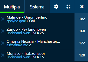 scommesse pronte Europa League 2022-10-06