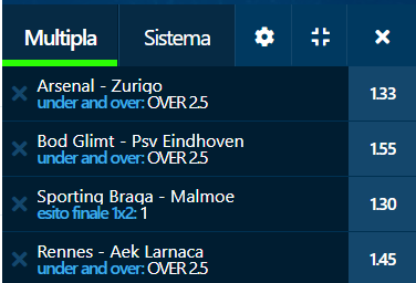 scommesse pronte Europa League 2022-11-03