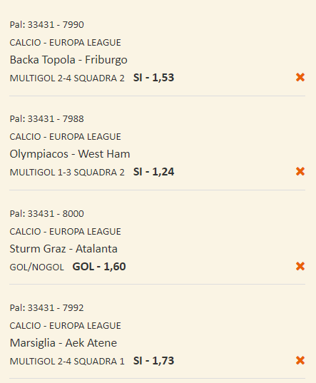 schedina europa league 26-10-23