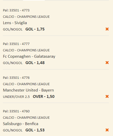 scommesse pronte Champions League 2023-12-12