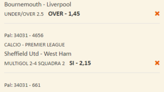 Scommesse vincenti 21-01-24