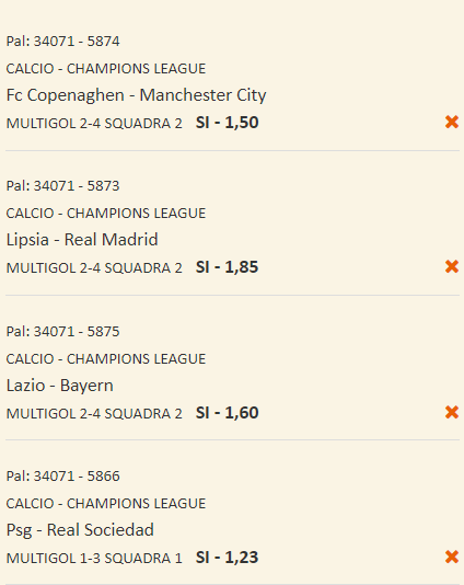 scommesse pronte Champions League 2024-02-13