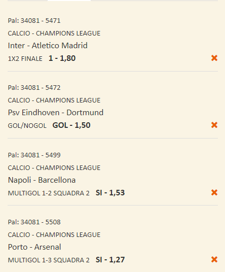 scommesse pronte Champions League 2024-02-20