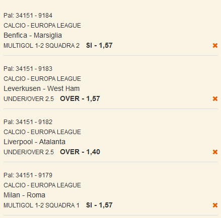 scommesse pronte Europa League 2024-04-11