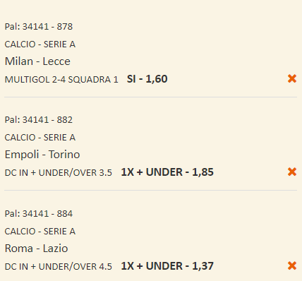 scommesse pronte Serie a 2024-04-06