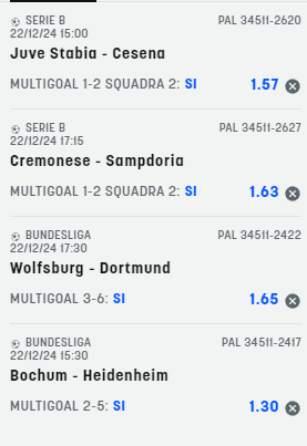 scommesse pronte di oggi 2024-12-22