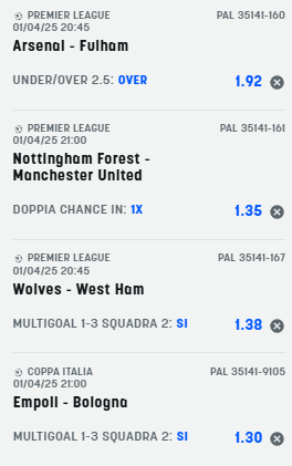 scommesse pronte di oggi 2025-04-01