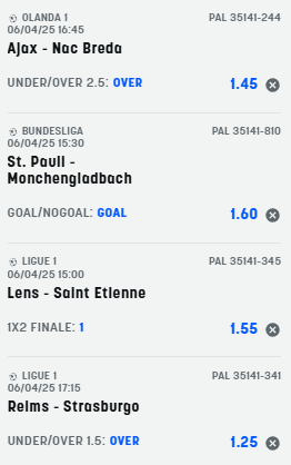 scommesse pronte di oggi 2025-04-06