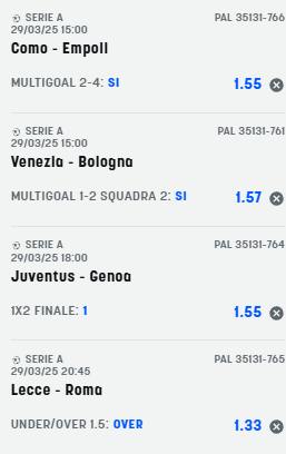 scommesse pronte Serie a 2025-03-29