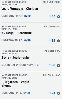 scommesse pronte di oggi 2025-04-10