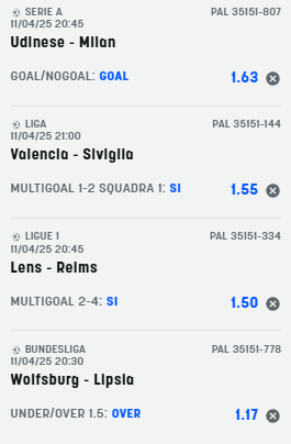 scommesse pronte di oggi 2025-04-11