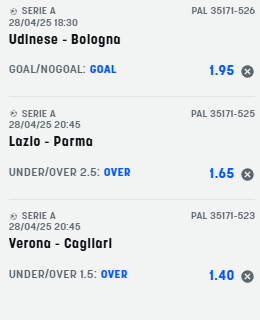 scommesse pronte di oggi 2025-04-28