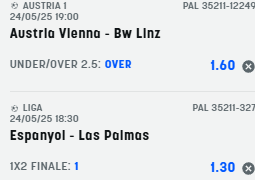 Scommesse vincenti 24-05-25