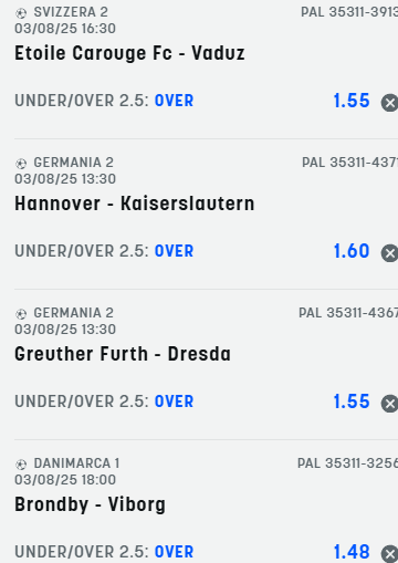 scommesse pronte di oggi 2025-08-03