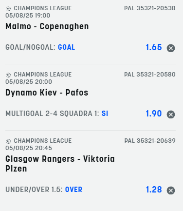 scommesse pronte di oggi 2025-08-05