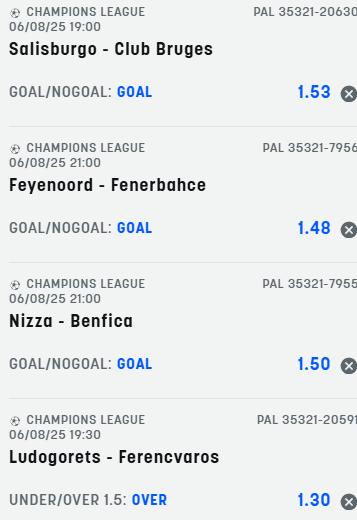 scommesse pronte di oggi 2025-08-06