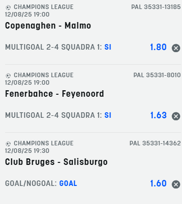 scommesse pronte di oggi 2025-08-12