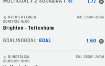 Scommesse vincenti 20-09-25