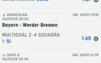 Scommesse vincenti 26-09-25