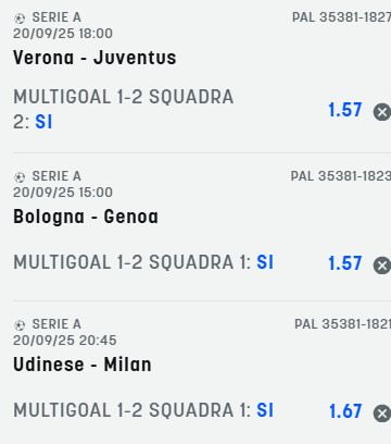 scommesse pronte Serie a 2025-09-20