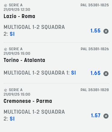 scommesse pronte Serie a 2025-09-20