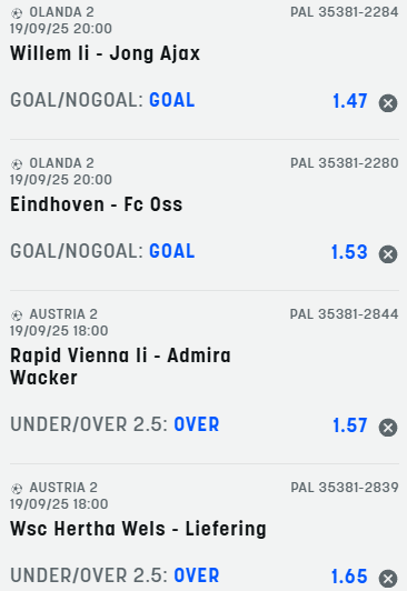 scommesse pronte di oggi 2025-09-19