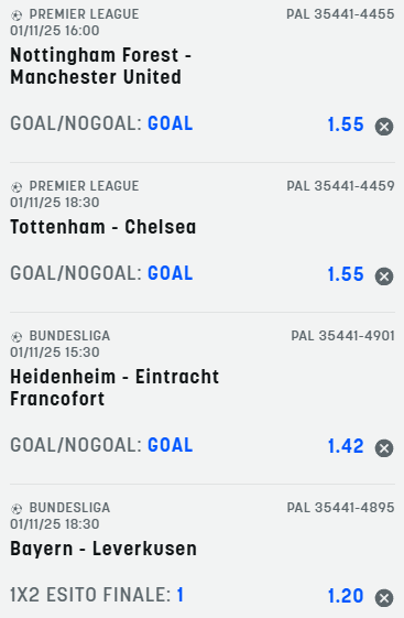 scommesse pronte di oggi 2025-11-01