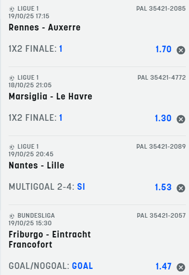 scommesse pronte di oggi 2025-10-19